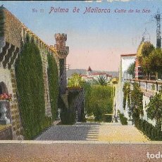 Postales: TARJETA POSTAL ANTIGUA DE MALLORCA. PALMA, CALLE DE LA SEO. COLOREADA