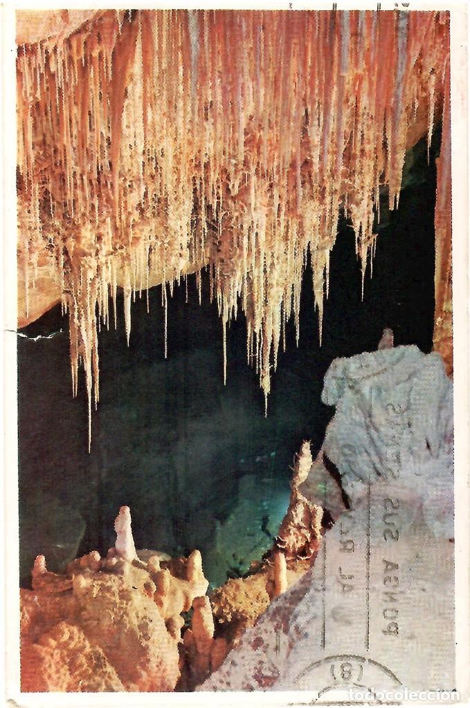 Postales: MALLORCA. Cuevas del Drach. Circulada en 1960. ED. CLIS&Eacute;S SERVERA - Foto 1