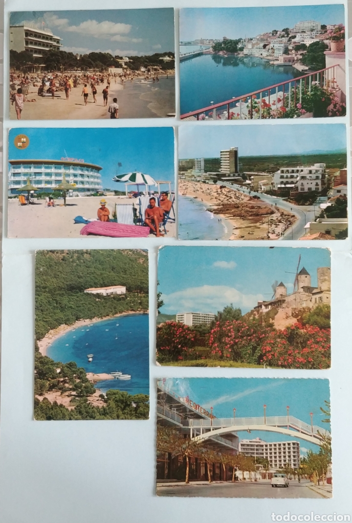 Postales: ( Acepto ofertas )7 postales de Hoteles de Mallorca a&ntilde;os 60