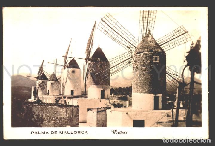 Postales: Tarjeta postal antigua Molinos Palma de Mallorca Foto 1956 correo Aereo a Uruguay
