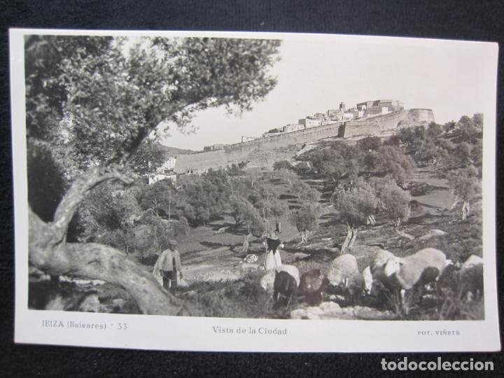 Postais: IBIZA-VISTA DE LA CIUDAD-FOTOGRAFICA VI&Ntilde;ETS-33-POSTAL ANTIGUA-(79.735)