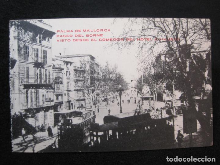 Postais: PALMA DE MALLORCA-PASEO DEL BORNE DESDE COMEDOR DEL HOTEL ALHAMBRA-POSTAL ANTIGUA-(79.969)