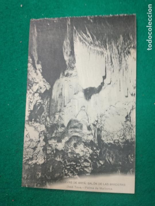 Postais: POSTAL CUEVAS DE ARTA SALON DE LAS BANDERAS.JOSE TOUS.PALMA DE MALLORCA.FOTOTIPIA DE HAUSER Y MENET