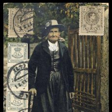 Postales: 1913 TARJETA POSTAL MALLORCA PAYÉS MALLORQUIN FRANQUEADO. Lote 264140436