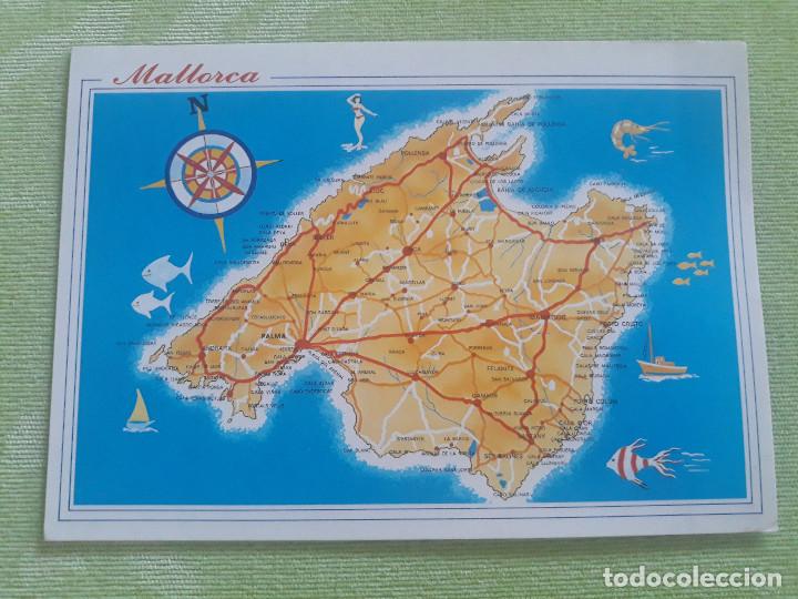Postales: Isla de Mallorca - Baleares - Mapa 1989 - Foto 1
