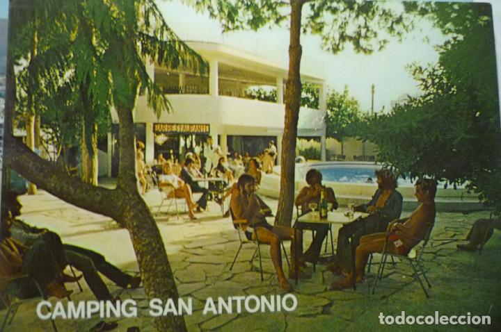 Postales: POSTAL CAMPING S.ANTONIO IBIZA.-PISCINA Y RESTAURANTE