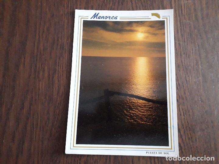 Postales: postal de puesta de sol en Menorca. - Foto 1