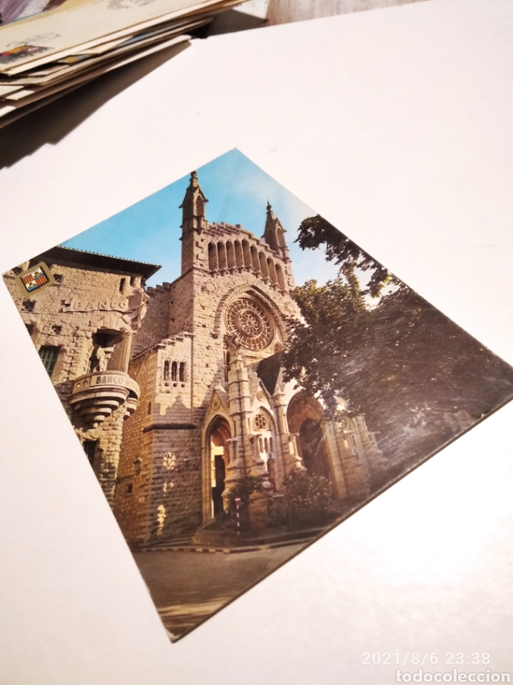 Postales: Postal S&oacute;ller Mallorca iglesia y Banco - Foto 3