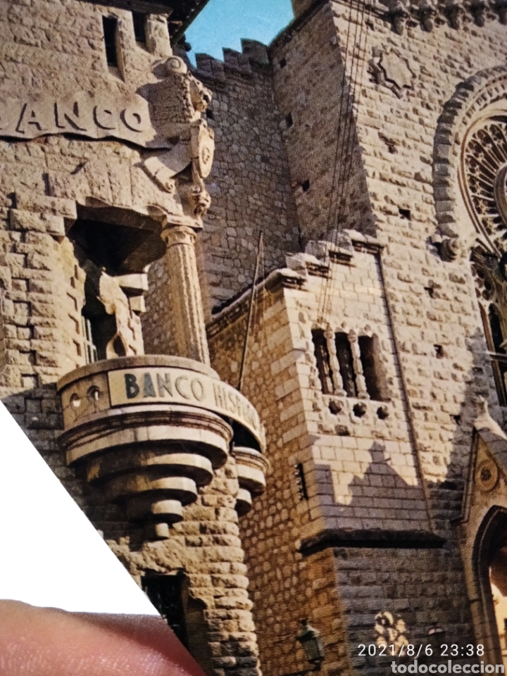 Postales: Postal S&oacute;ller Mallorca iglesia y Banco - Foto 1