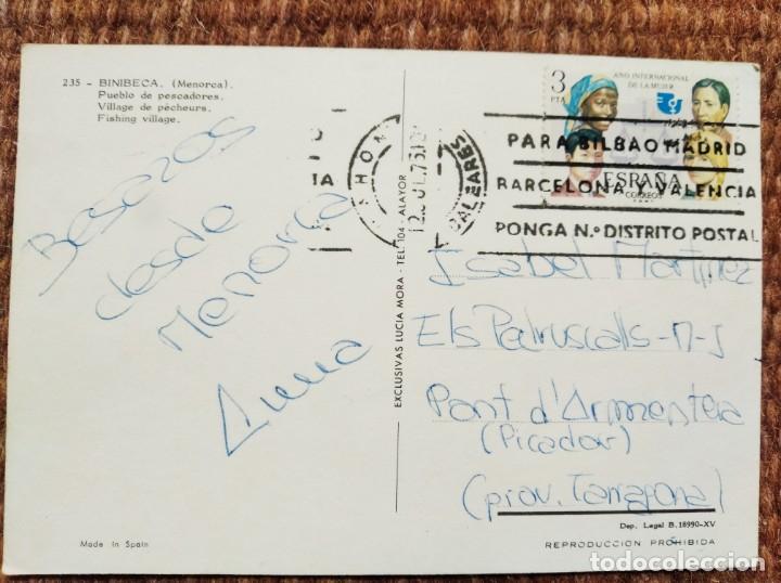 Postales: BINIBECA - MENORCA - POBLADO DE PESCADORES - Foto 2