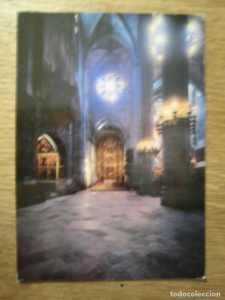 Cartes Postales: POSTAL ANTIGUA PALMA DE MALLORCA LA CATEDRAL DETALLE DE SU INTERIOR