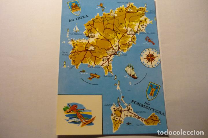 Postales: postal mapa ibiza formentera - Foto 1