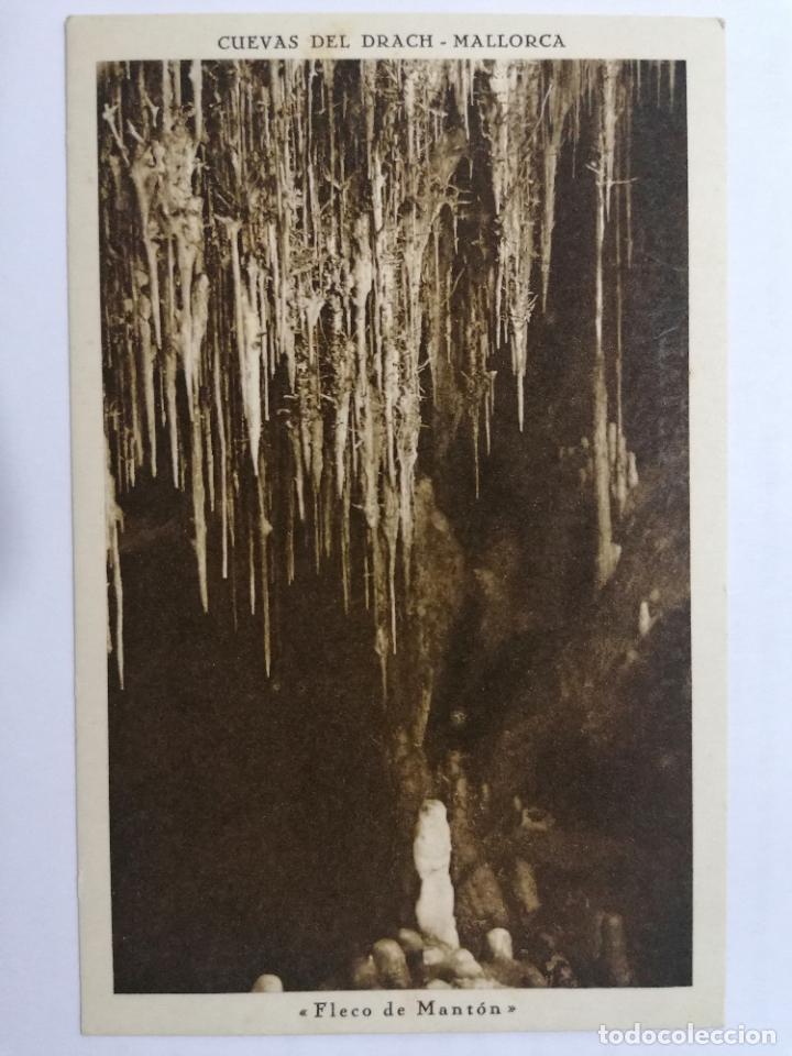 Postales: POSTAL CUEVAS DEL DRACH - MALLORCA, FLECO DE MANTON - Foto 1