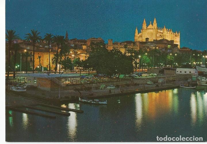 Postales: POSTAL DE PALMA DE MALLORCA-DETALLE NOCTURNO DEL PUERTO-EDICIONES CYP COLOR N&ordm; PM 86- SIN CIRCULAR