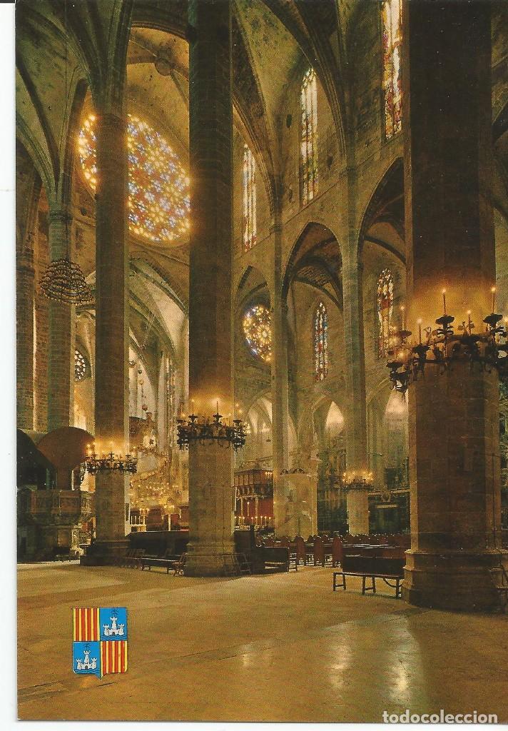 Postales: POSTAL ANTIGUA DE PALMA DE MALLORCA- LA CATEDRAL INTERIOR- EDICION ICARIA- N&ordm; 15016 - SIN CIRCULAR