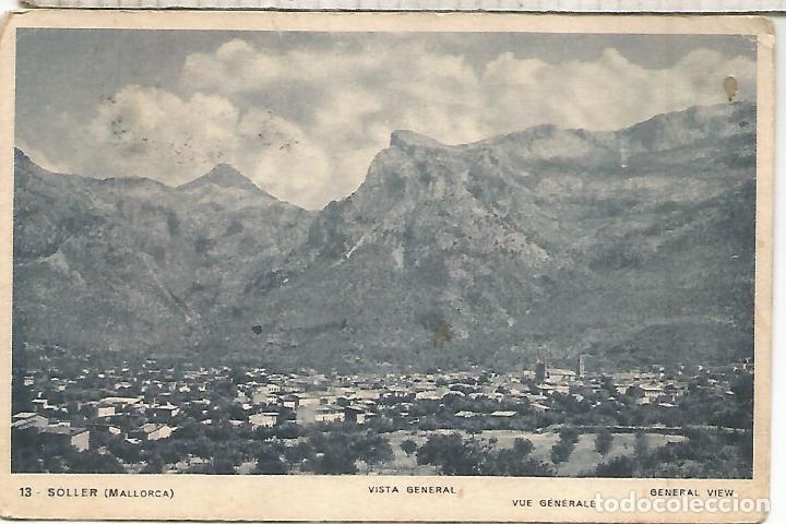 Postales: BALEARES MALLORCA SOLLER ESCRITA - Foto 1
