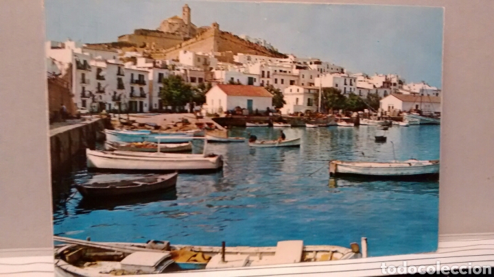 Postales: IBIZA.PLAYA D&acute;EN BOSSA. SAN ANTONIO (EMBARCADERO), SALTA EULALIA, SAVIR. SIN CIRCULAR.RARA