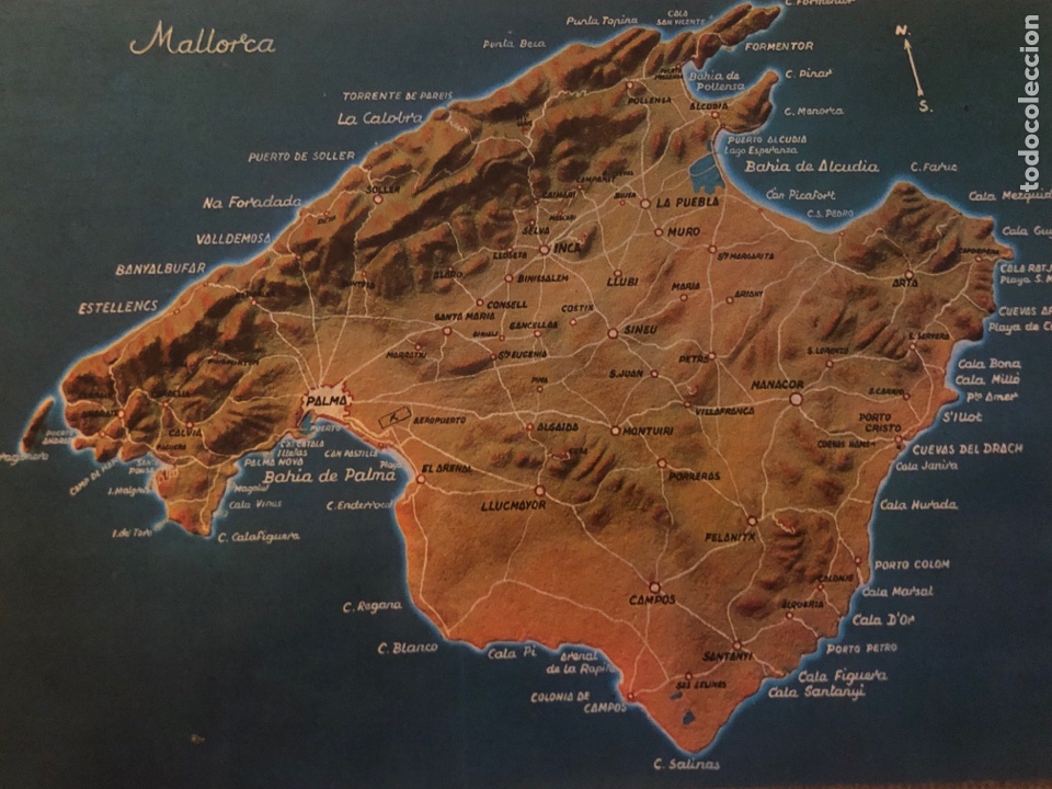 Postales: N&deg;51461 POSTAL MALLORCA MAPA - Foto 1