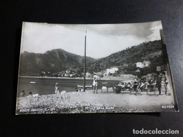Postales: SOLLER MALLORCA DETALLE DE LA PLAYA - Foto 1