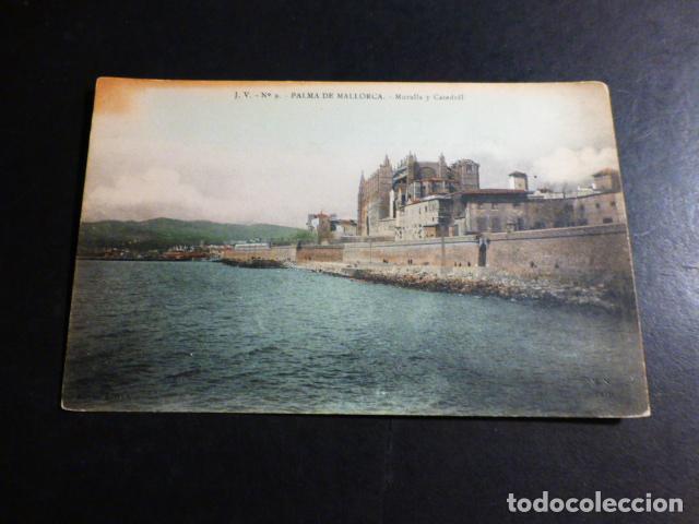 Postales: PALMA DE MALLORCA MURALLA Y CATEDRAL - Foto 1