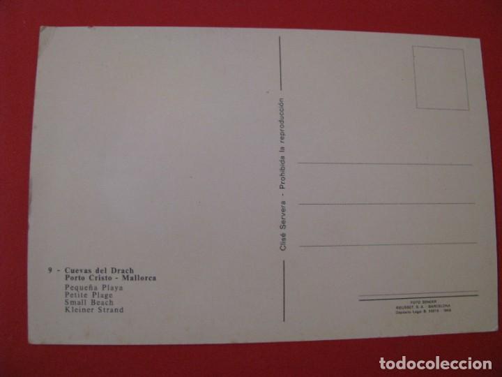 Postales: POSTAL DE CUEVAS DEL DRACH, MALLORCA. ED. CLISE SERVERA. - Foto 2