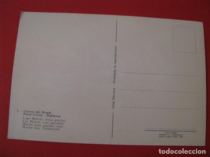Postales: POSTAL DE CUEVAS DEL DRACH, MALLORCA. ED. CLISE SERVERA. - Foto 2