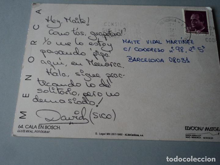 Postales: 64 MENORCA CALA EN BOSCH CIRCULADA - Foto 2
