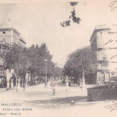 Postales: PALMA DE MALLORCA PASEO DEL BORNE. ED. HAUSER Y MENET Nº 1159 CIRCULADA EN 1905. REVERSO SIN DIVIDIR. Lote 337400853