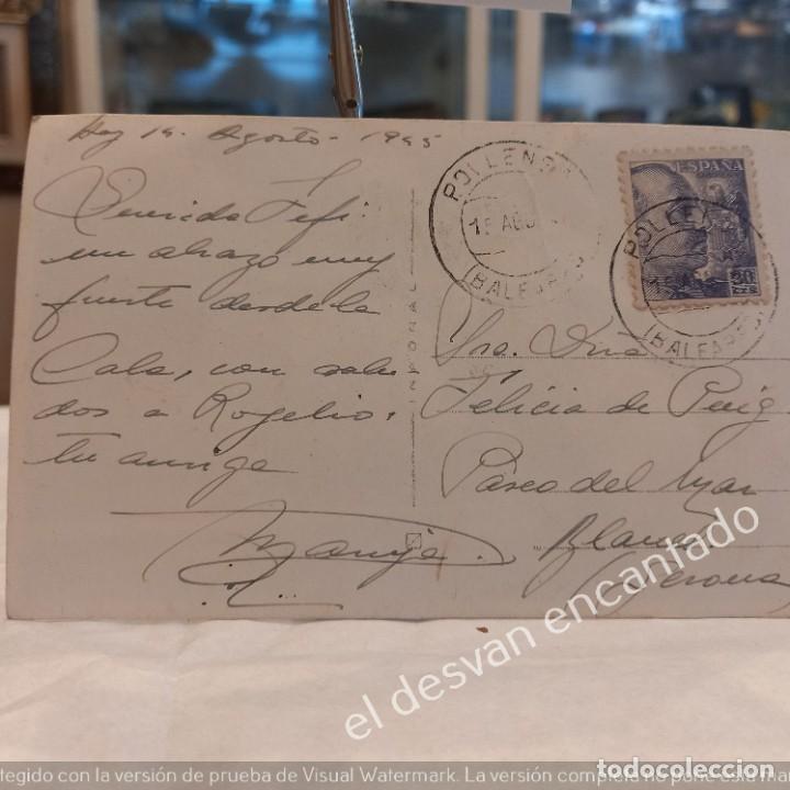 Postales: POLLENSA. Mallorca. Postal circulada 1945 - Foto 2