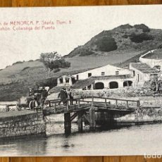 Postales: MAHON, COLECCION DE MENORCA F. STURLA NUM. 8, CIUDADELA, COLARSEGA DEL PUERTO, CIRCULADA EN 1909. Lote 355223448