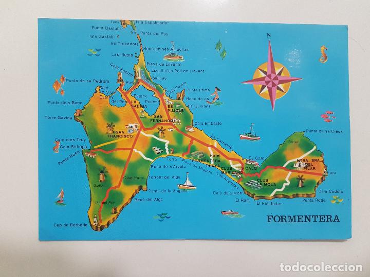 Postales: POSTAL MAPA DE FORMENTERA. A&Ntilde;O 1977. SIN CIRCULAR - Foto 1