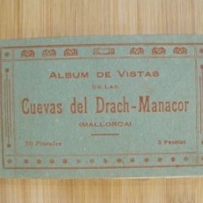 Postales: MANACOR-CUEVAS DEL DRACH-ATV A.T.V..-BLOC DE 20 POSTALES ANTIGUAS-VER FOTOS. Lote 377216744