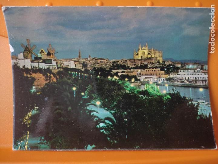 Postales: CATEDRAL MOLINOS JONQUET MALLORCA ED FOTOS PLANAS SC 1107 FRONTAL ALGO DESPELLEJADA SOBADA
