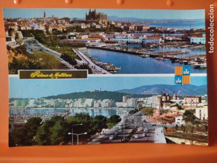 Postales: PASEO MARITIMO PALMA MALLORCA DOBLE VISTA ED ICARIA 15056 SC