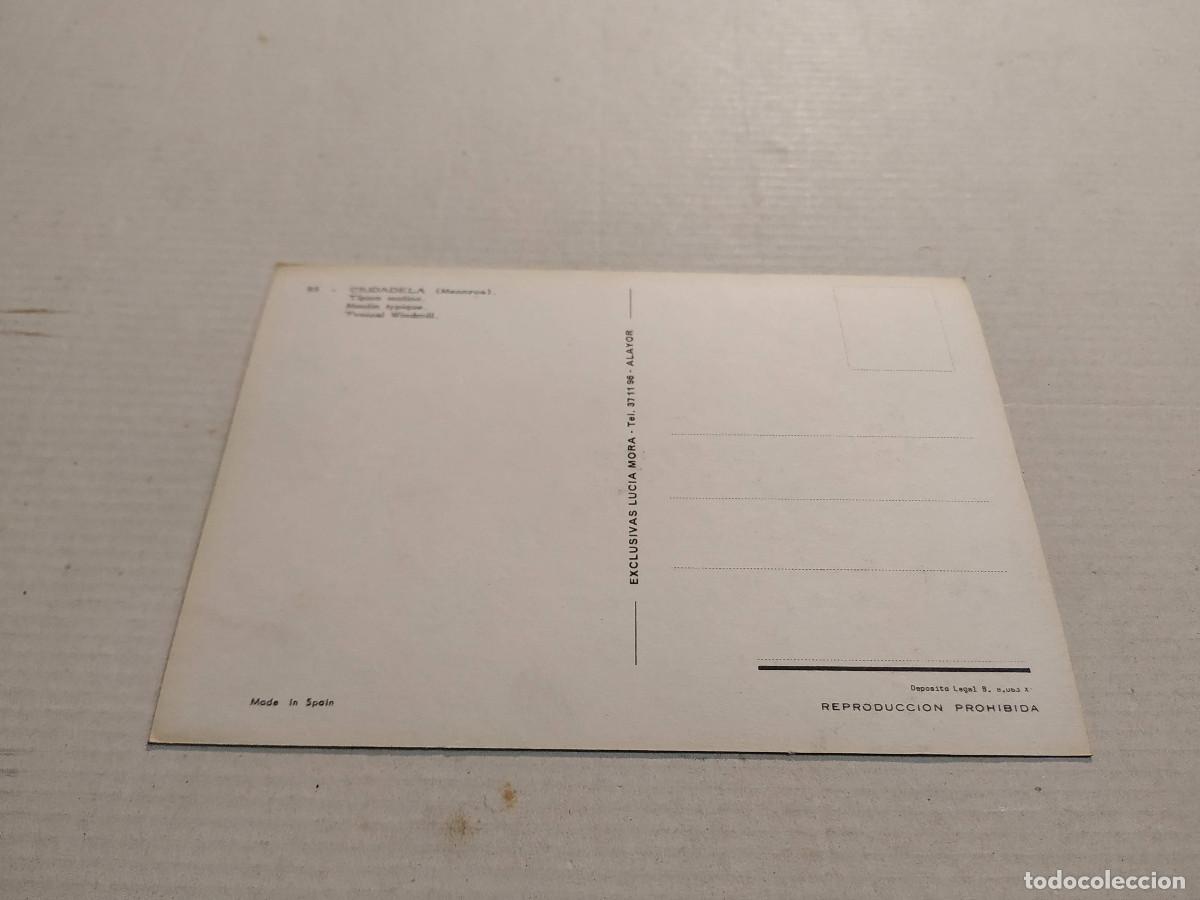 Postales: MENORCA - POSTAL CIUDADELA - T&Iacute;PICO MOLINO - Foto 2