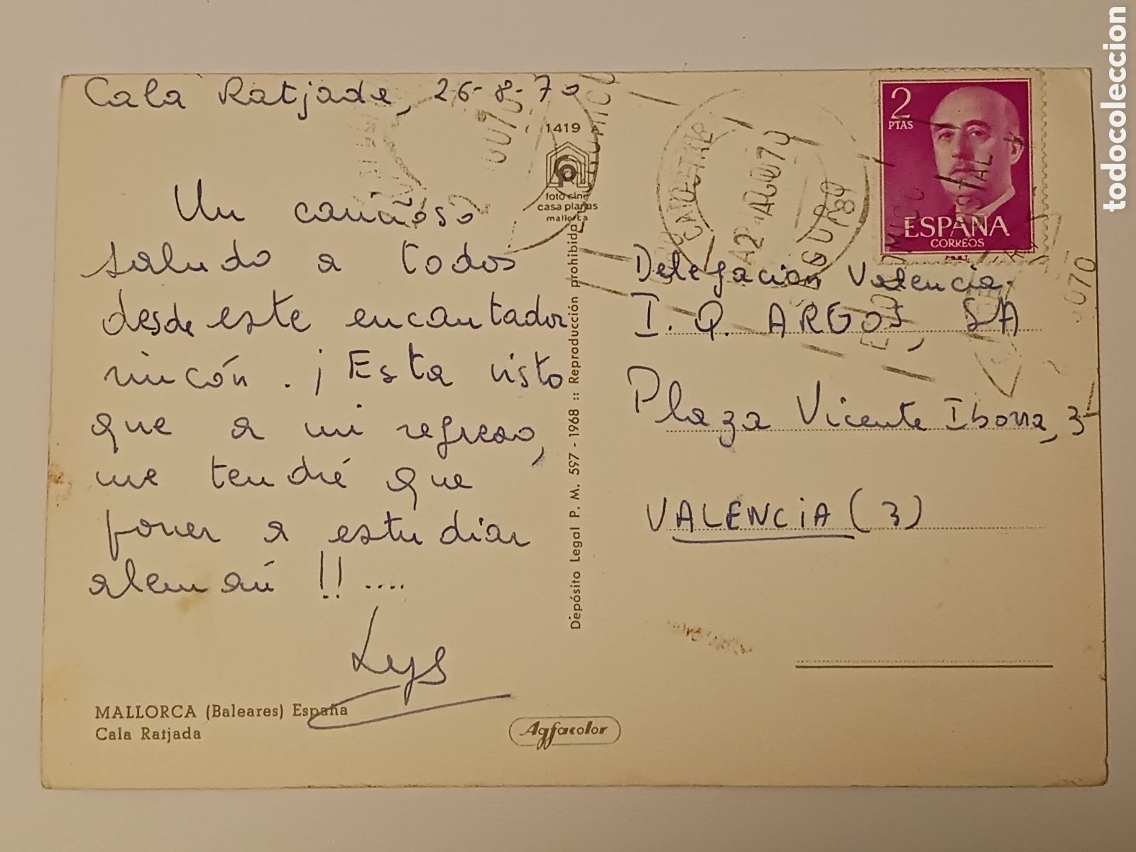 Postales: Mallorca, Cala Ratjada, Circulada. - Foto 2