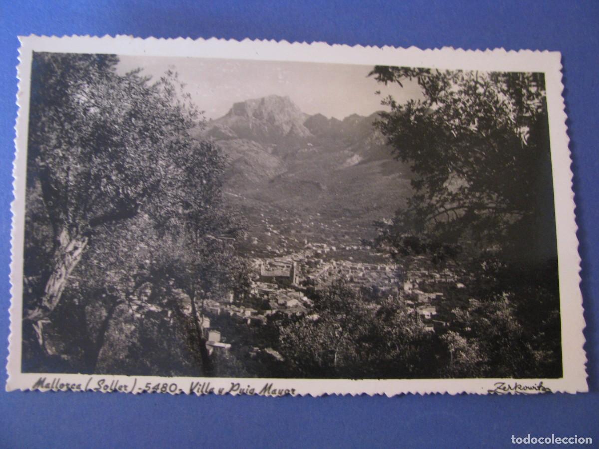 Postales: POSTAL FOTOGRAFICA DE MALLORCA, SOLLER. VILLA Y PUIG MAYOR. ZERKOWITZ.