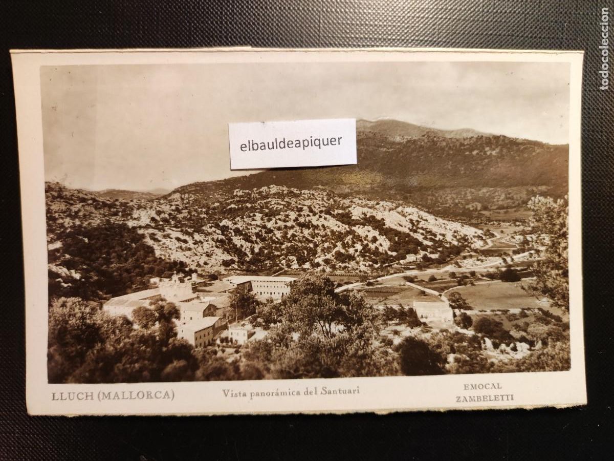 Cartes Postales: LLUCH (MALLORCA). VISTA PANORAMICA DEL SANTUARI. GUILERA. FOTOGRAFICA. SIN CIRCULAR.JJZ