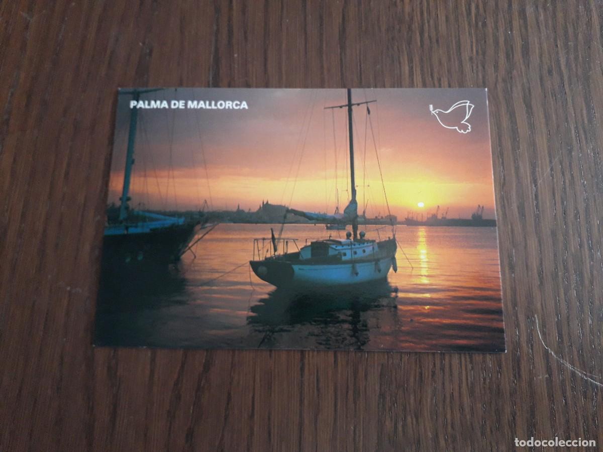Postales: postal de puesta de sol, bah&iacute;a de Palma de Mallorca, a&ntilde;o 1980.