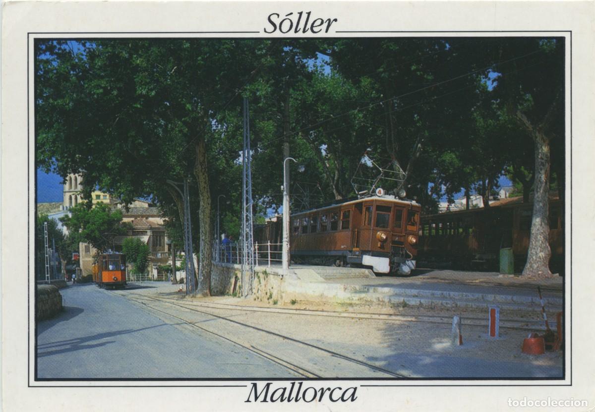 Postales: PM. 391-SOLLER. Mallorca. Estaci&oacute;n de tren. Circulada en 1992. ED. POSTALES COLOR CYP