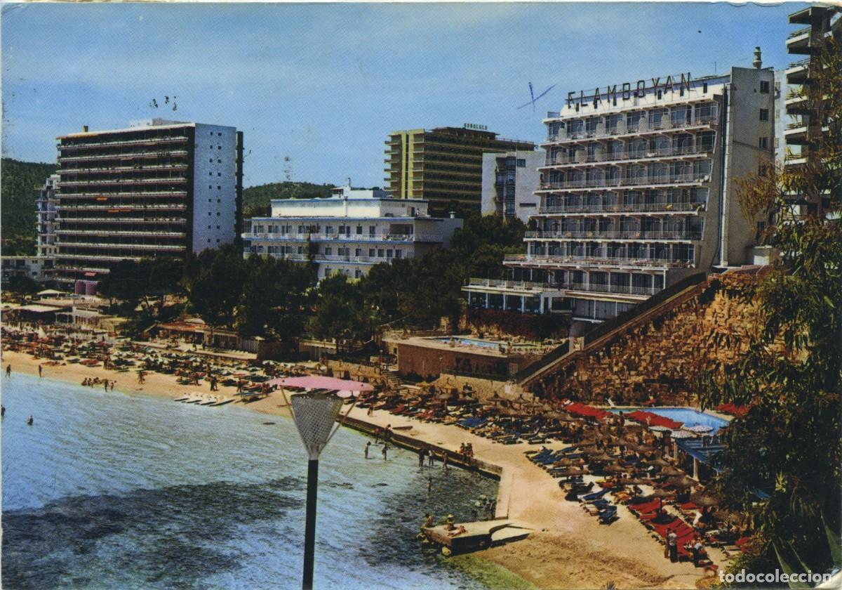Postkarten: N&ordm; 2.028-MAGALUF. Mallorca. Hotel Flamboyan. Circulada en 1967. ED. COMERCIAL PAMPA