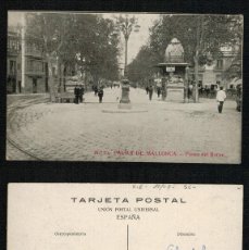 Postales: POSTAL DE PALMA DE MALLORCA. PASEO DEL BORNE. EDITA G. L. RARA.. Lote 401153754