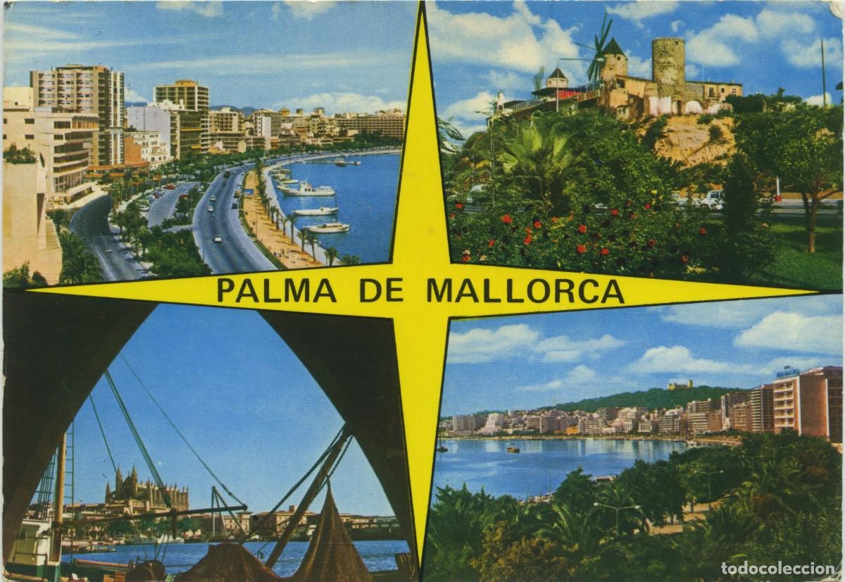 Cartes Postales: N&ordm; 132-PALMA DE MALLORCA. Diversos aspectos. Circulada en 1971. EDICIONES BOHIGAS