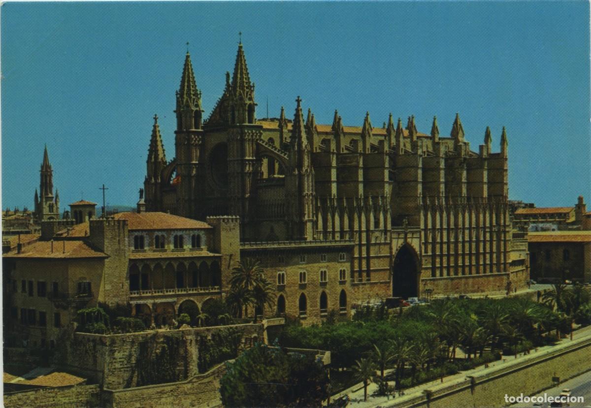 Cartes Postales: N&ordm; 1.016-PALMA. Mallorca. La Catedral y el Palacio de la Almudaina. Vista a&eacute;rea. Sin circular. EDICI