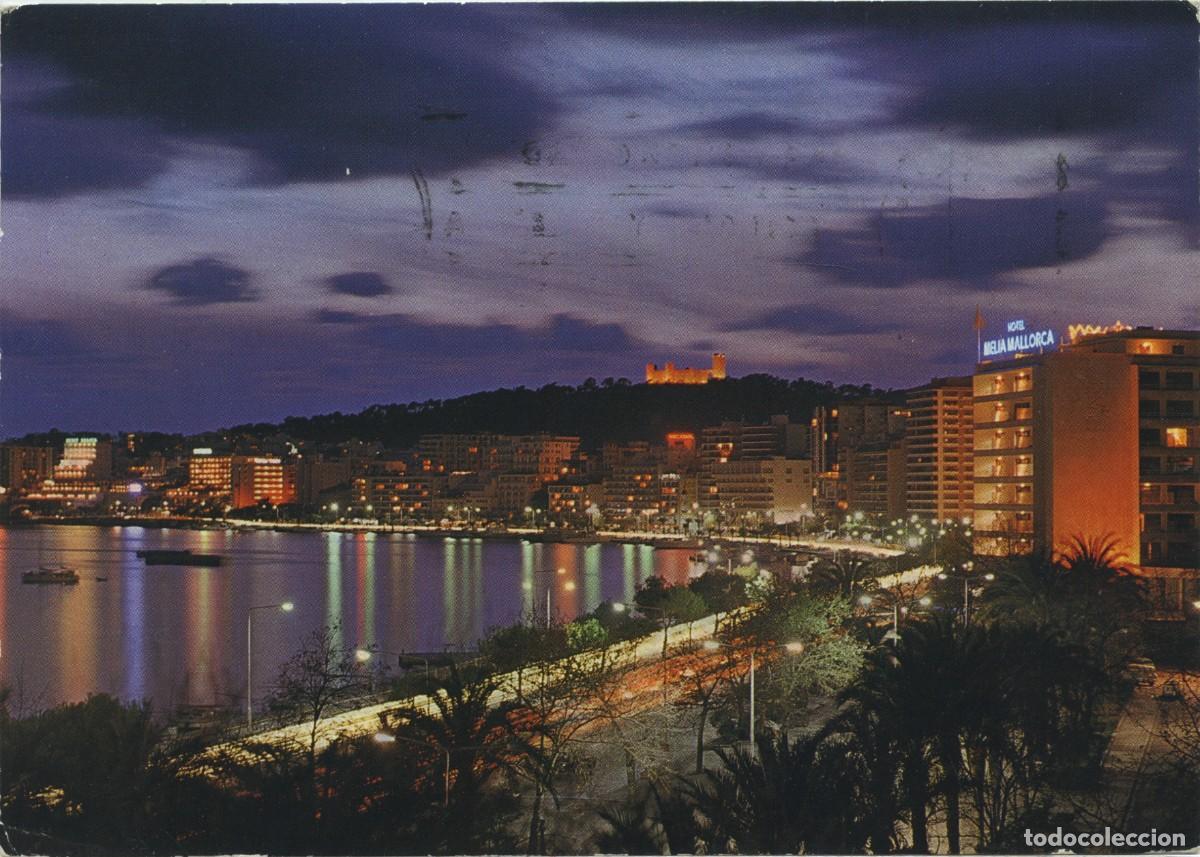 Cartes Postales: N&ordm; PM 76-PALMA DE MALLORCA. Paseo Mar&iacute;timo. Vista nocturna. ED. POSTALES CYP