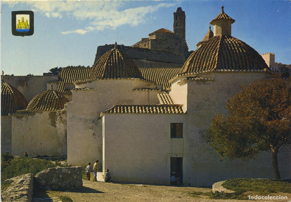 Postales: N&ordm; 351-IBIZA. Isla blanca. Templo de Santo Domingo, al fondo la Catedral. Sin circular. ED. A. SUBIR