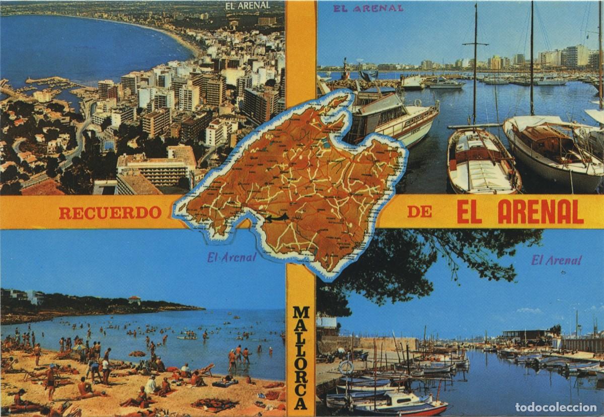 Cartes Postales: N&ordm; 1.786-MALLORCA. El Arenal. Diversos aspectos. Circulada en 1985. ED. FOTOPERATOR