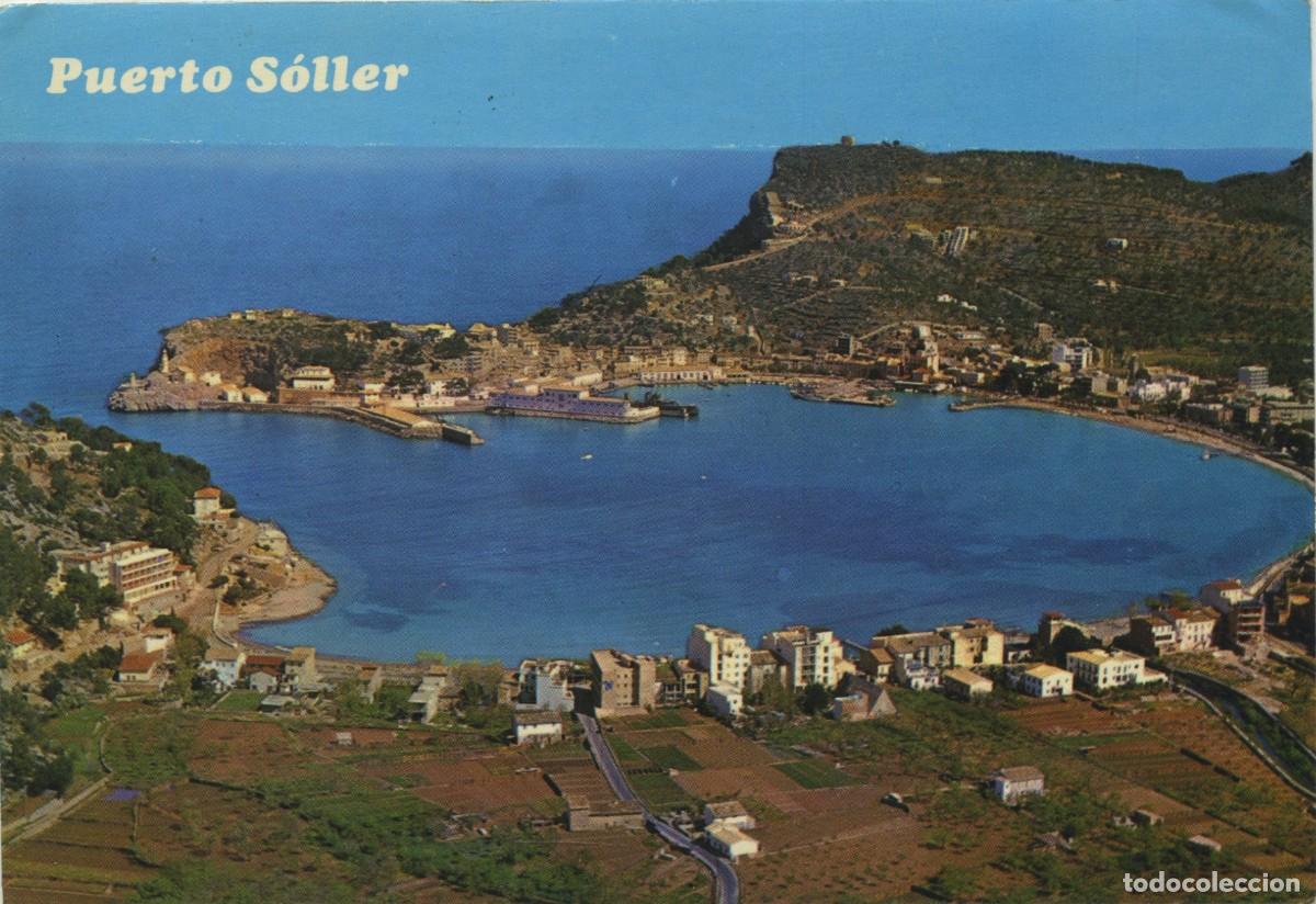 Cartes Postales: N&ordm; 2.601-MALLORCA. Soller. Vista a&eacute;rea del Puerto. Circulada en 1977. EDICIONES PALMA