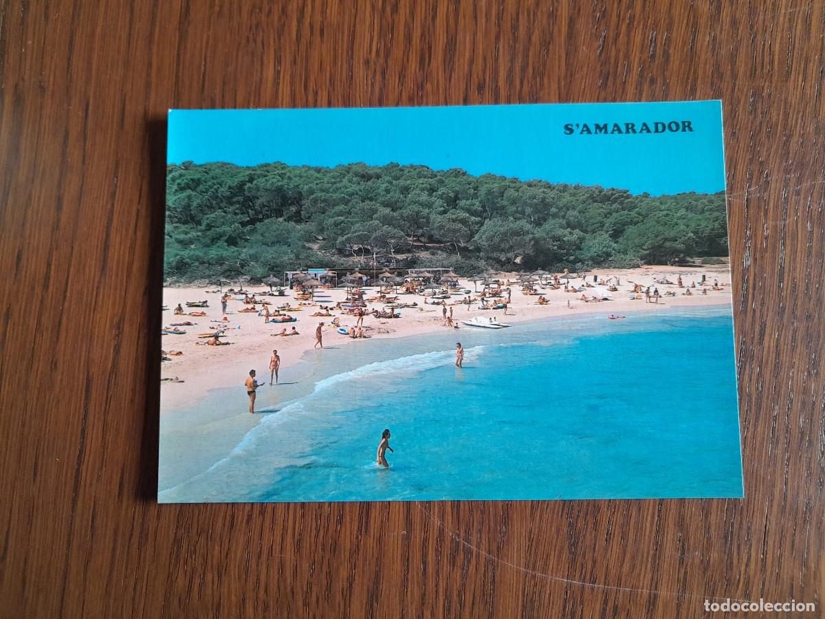 Postales: postal de playa de S'Amarador, Porto Petro, a&ntilde;o 1986