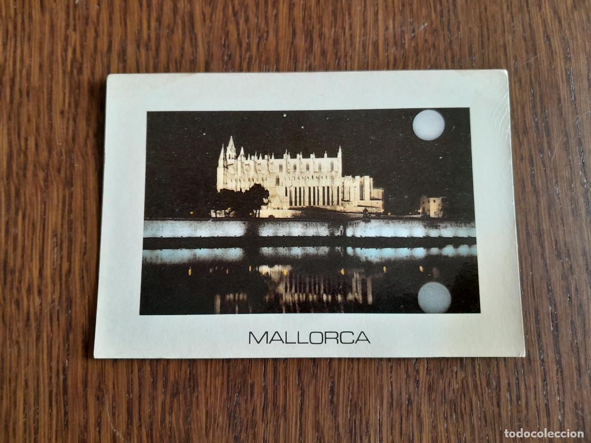 Cartes Postales: postal de vista nocturna de la catedral de Palma de Mallorca, La Seu, a&ntilde;o 1989